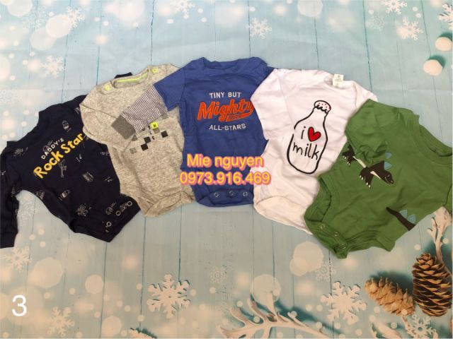 Set 4 bodysuit dài tay xuất dư Cambodia | BigBuy360 - bigbuy360.vn
