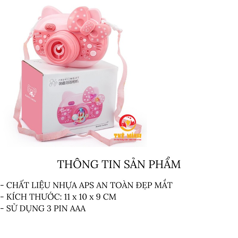 Máy Ảnh Thổi Bong Bóng Phát NhạcTuệ Minh Shop Có Đèn Hình Dễ Thương Cho Bé Vui Chơi An Toàn Không Lo Bẩn Tay