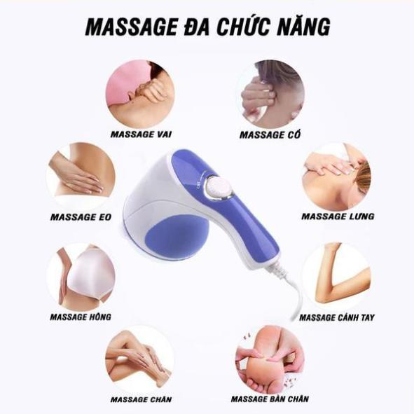 Máy massage cầm tay Relax and Spin Tone 5 Đầu - Đánh Tan Mỡ Bụng, Giảm Nhức Mỏi [Bảo Hành 1 Đổi 1]