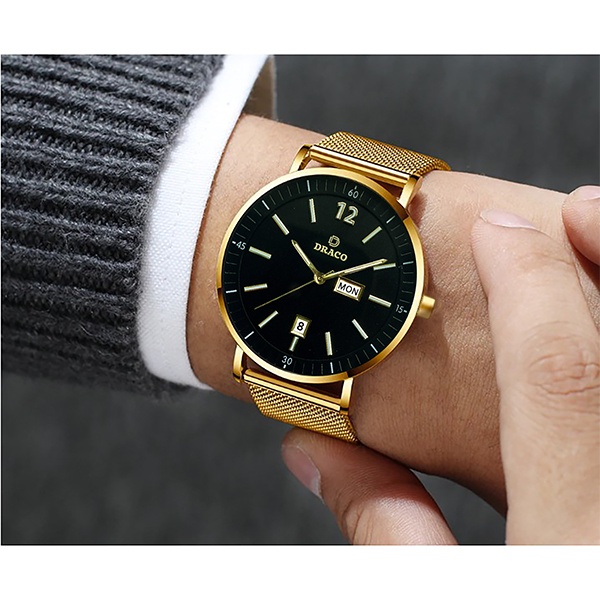 Đồng hồ nam cao cấp DRACO d21-st01 &quot;the first boy&quot; VÀNG ĐEN