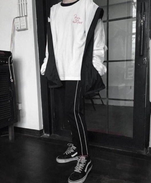 Quần joggers nữ phối 2 sọc siêu cá tính M028