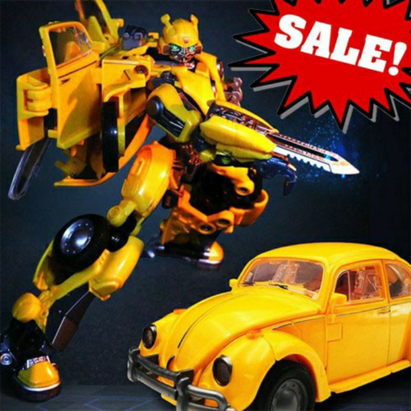Mô hình robot Transformer Black Mamba Bumblebee H6001-3 đồ chơi bé trai lắp ghép biến hình ô tô rô bốt H60013 người máy