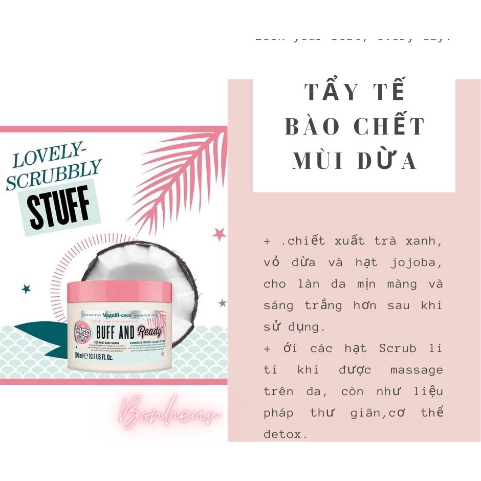 Tẩy da chết toàn thân Soap And Glory Magnificoco Buff and Ready Coconut Body Scrub 300ml