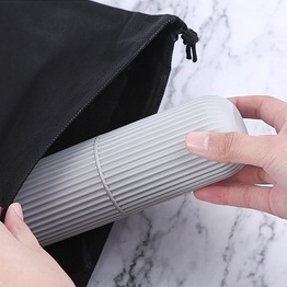 &lt;Video Review&gt; Hũ Đựng Bàn Chải Kem Đánh Răng Du Lịch Hộp Đựng Dụng Cụ Phòng Tắm Du Lịch Ống Mặt Vân Trơn U011