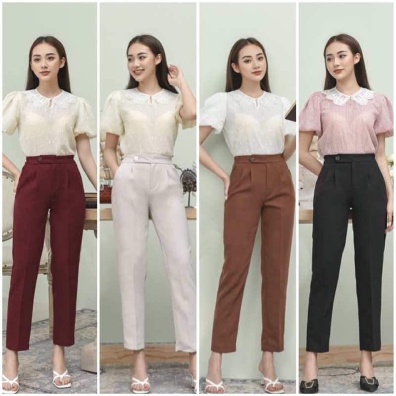 Quần tây nữ mango Xưởng may Lê Thanh quần âu công sở lên form chuẩn