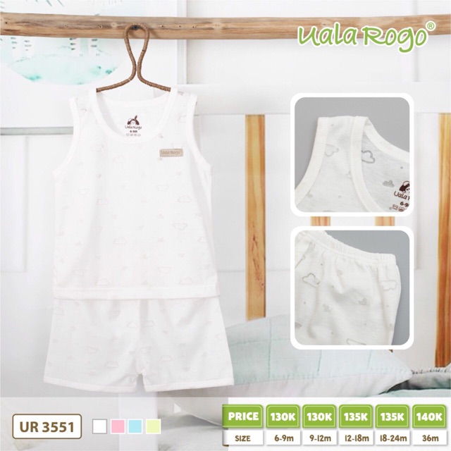Bộ ba lỗ uala siêu mỏng 6-24m