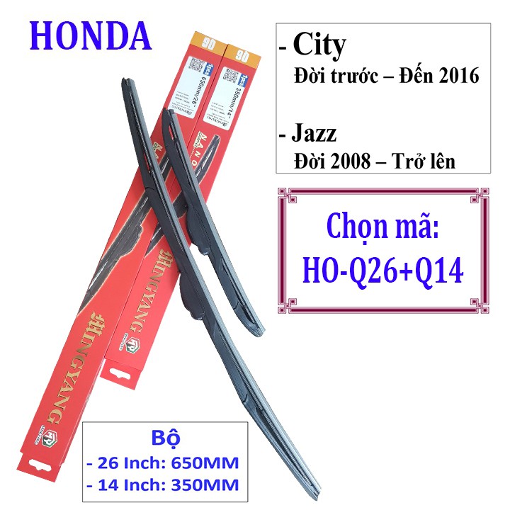 Cần gạt mưa Honda CITY, JAZZ - VÀ CÁC DÒNG XE KHÁC HÃNG HONDA: Accord-Civic-Hrv-City-Jazz-Crv