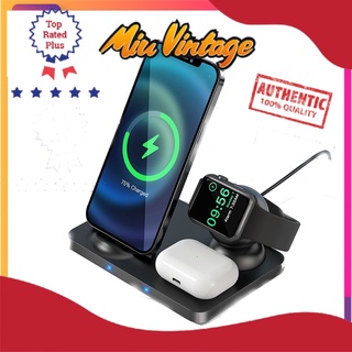 Đế sạc nhanh sạc không dây 15w chính hãng hoco Cw33🚀 3 in 1🚀 Chính Hãng smartphone& Apple Watch & Airpod