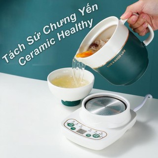 Tách Sứ Chưng Yến, Nấu Canh, Trà Đa Năng Ceramic Healthy 1L