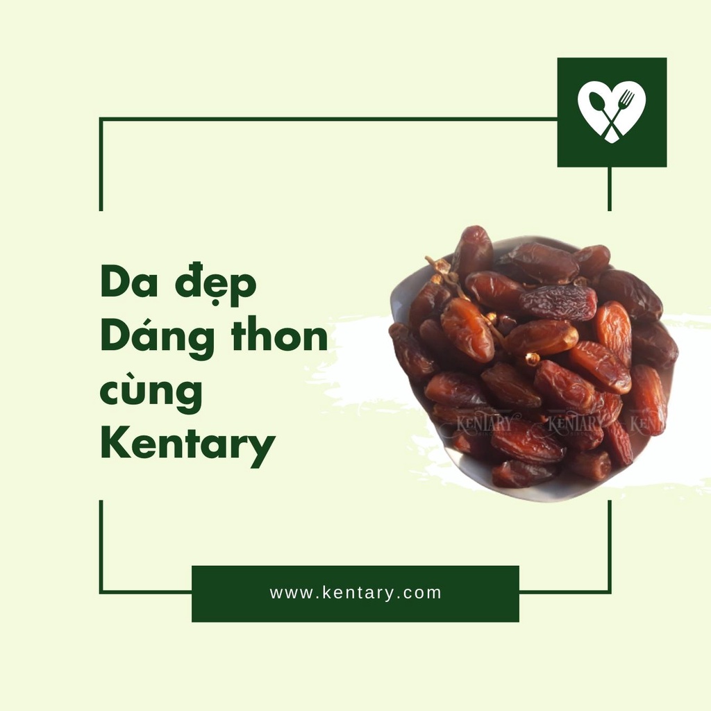 Chà Là Bắc Phi Sấy Nguyên Cành Kentary - Túi 200g