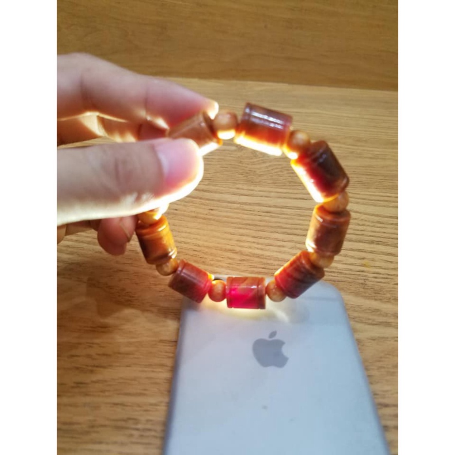 vòng tay gỗ huyết long đốt trúc size 12 ly
