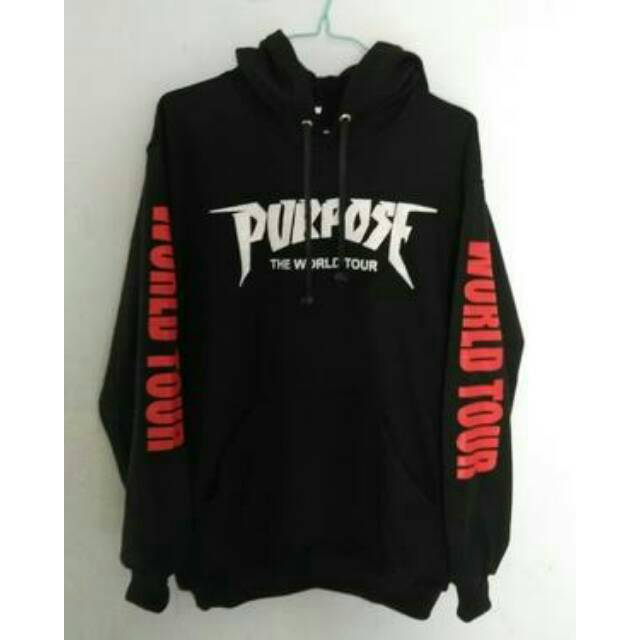 Áo Hoodie In Chữ Justin Bieber Purpose The World Tour