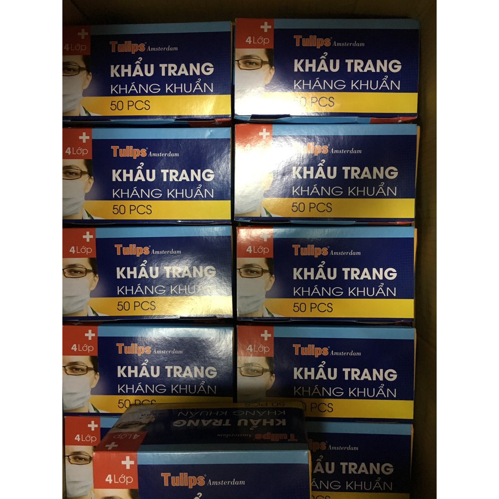 Khẩu Trang Y Tế Cao Cấp 4 Lớp Màu Than Tulip