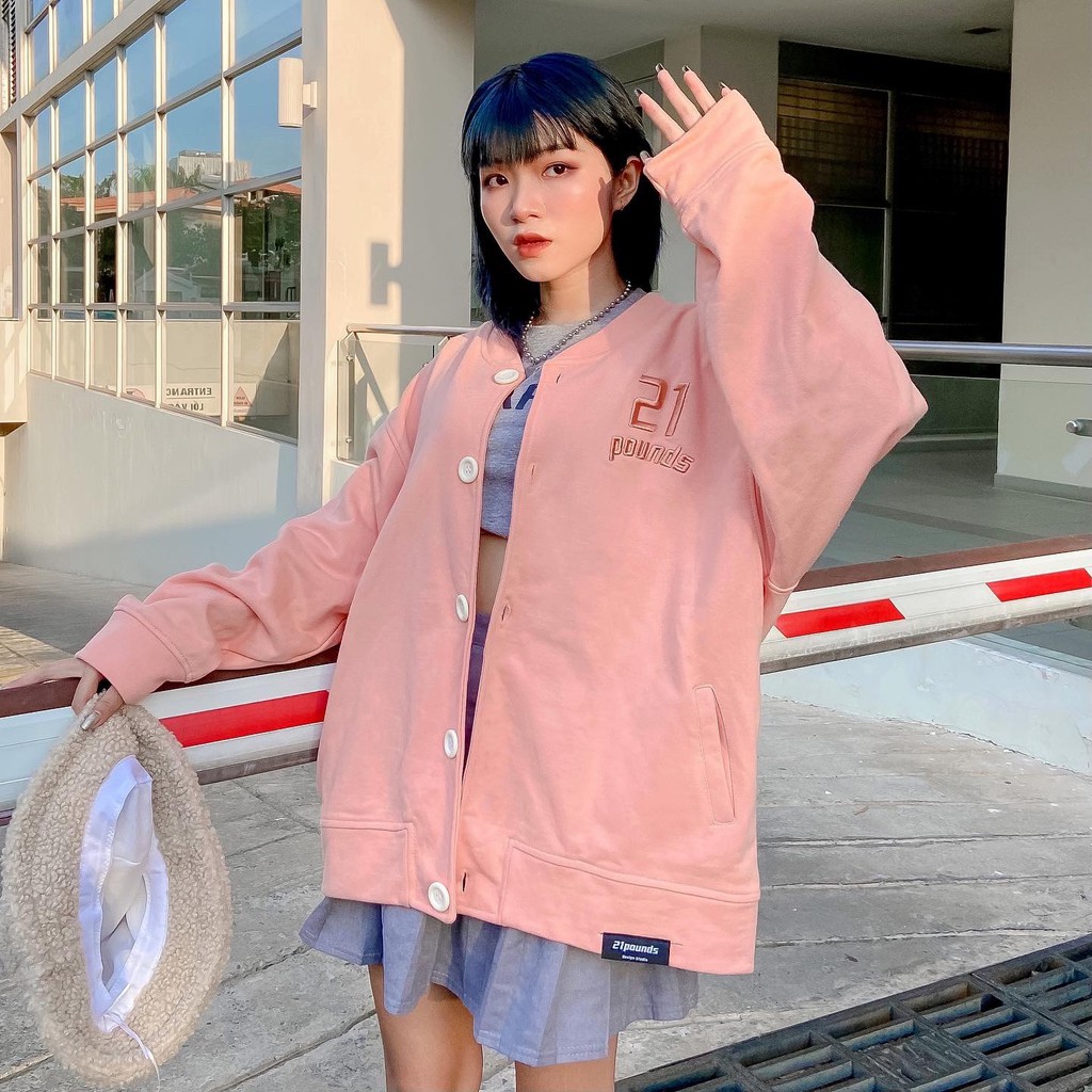 Áo cardigan logo thêu nổi 21pounds nóO