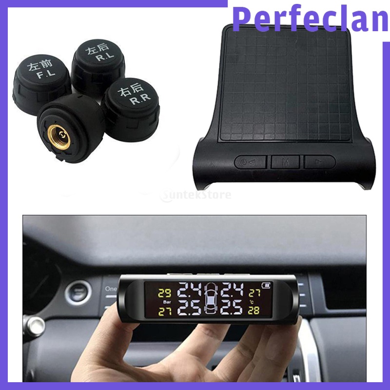 Thiết bị giám sát áp suất lốp xe không dây TPMS với 4 cảm biến ngoài tiện lợi
