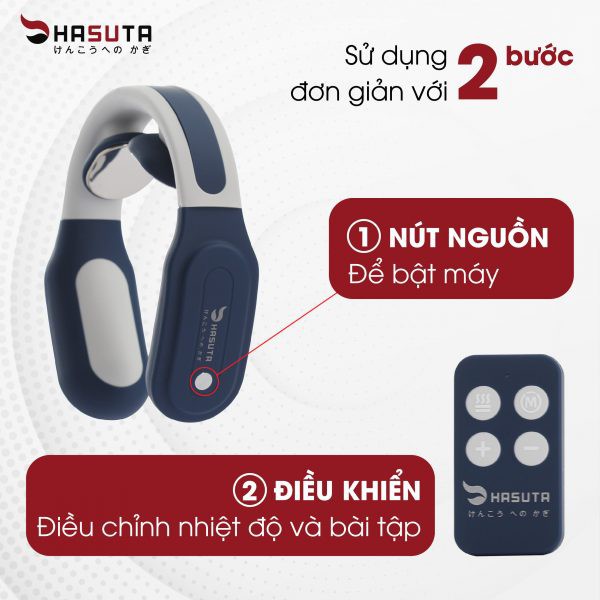 Máy massage cổ Hasuta HMN 160, Giảm đau cổ, sử dụng tầm số giãn dây thần kinh, bảo hành 12 tháng