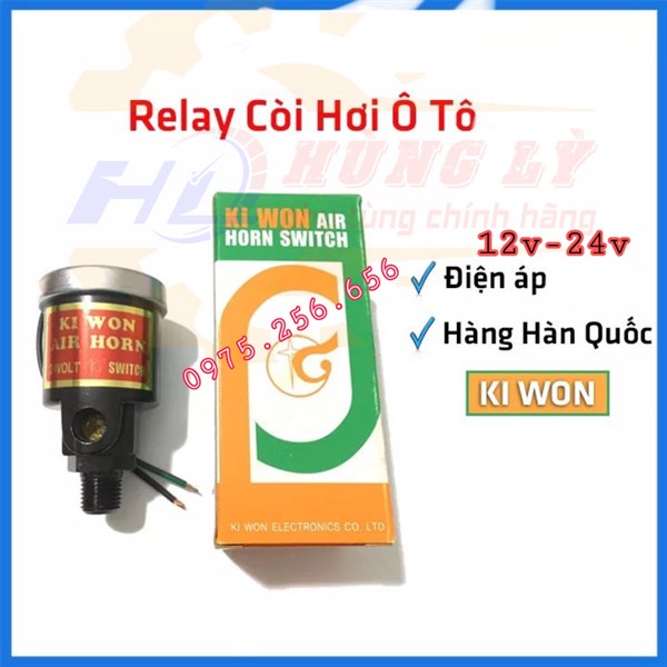 Rơ le còi hơi 12V KIWON HQ rơ le còi hơi các loại phụ tùng ô tô phụ tùng Hùng Lỳ