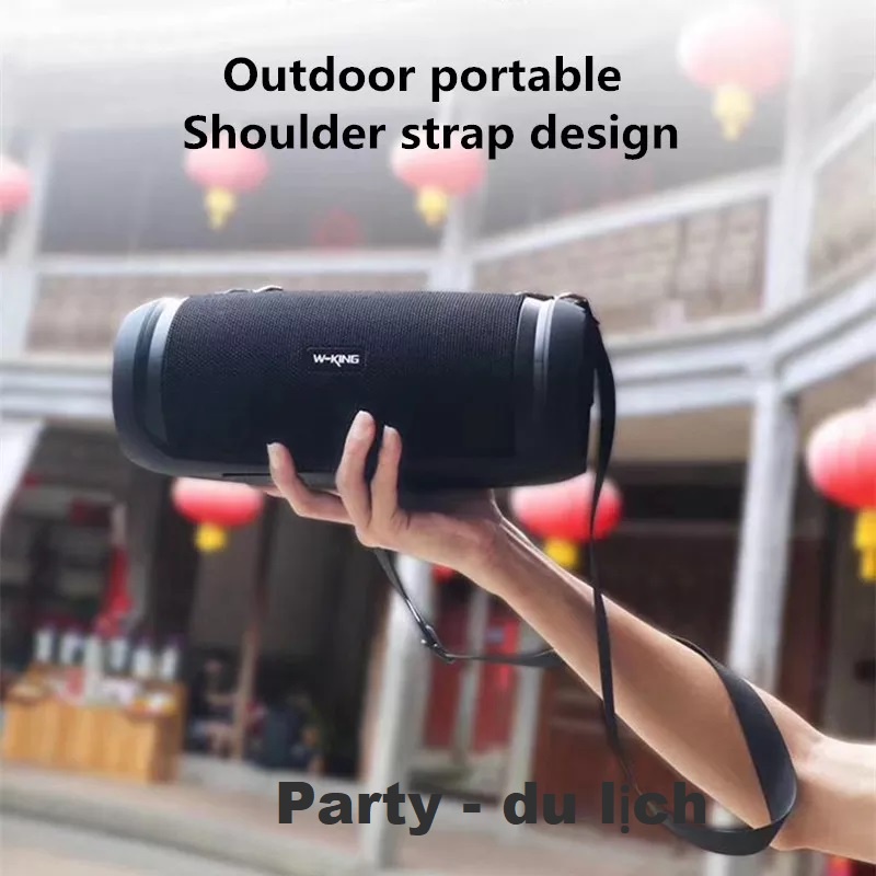 Loa bluetooth công suất lớn 60W W-King D3 Pro. Loa nghe nhạc không dây siêu trầm mạnh mẽ dòng cao cấp. TWS, DSP, BH12T