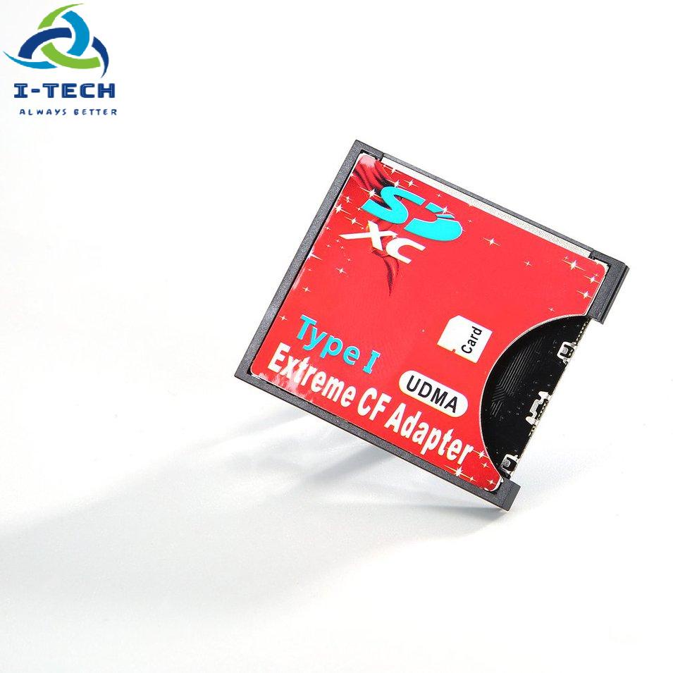 ⚡Khuyến mại⚡64GB- 128GB Single Slot Extreme For Micro SD/SDXC TF To Compact Flash CF Type I Memory Card Reader Writer Adapter