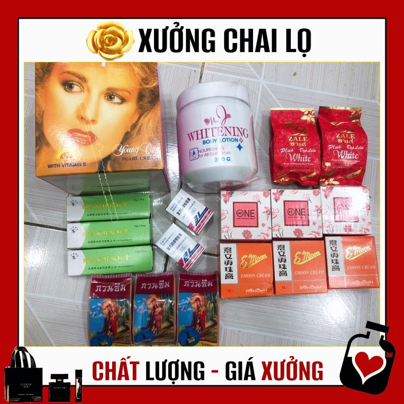 Kem Dưỡng Da ❤ TOP GIÁ RẺ ❤ Combo kem dưỡng trắng da cho khách , nguyên liệu, công thức làm kem trộn trắng da body