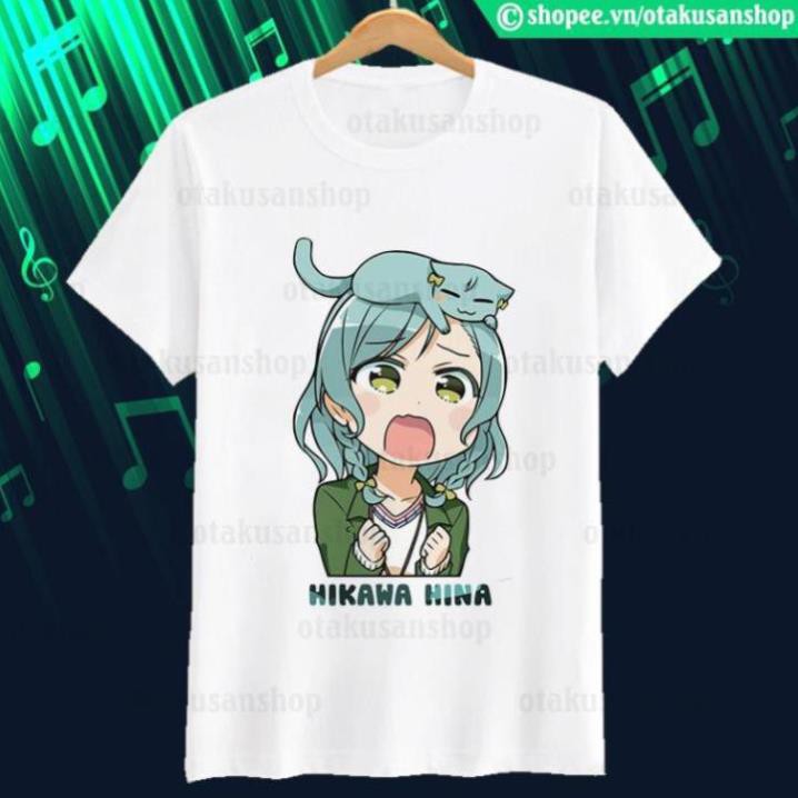 HOT- Áo thun Bang Dream Hikawa Hina ngắn tay - áo chất