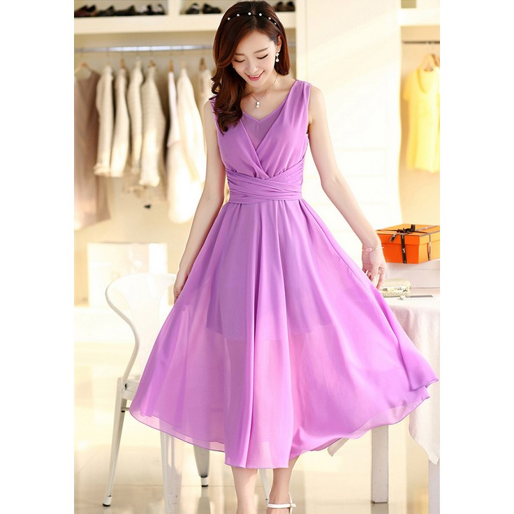 ĐẦM MAXI THẮT NƠ DDP08222
