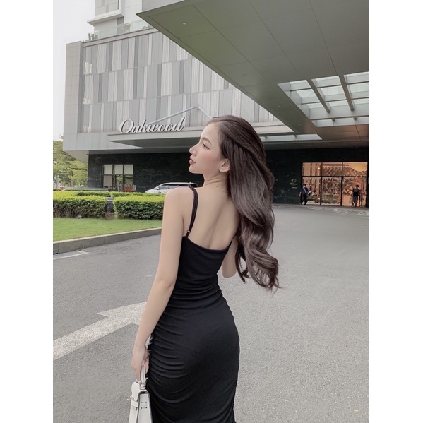 Đầm Midi Ôm Nhún Sườn Yoona