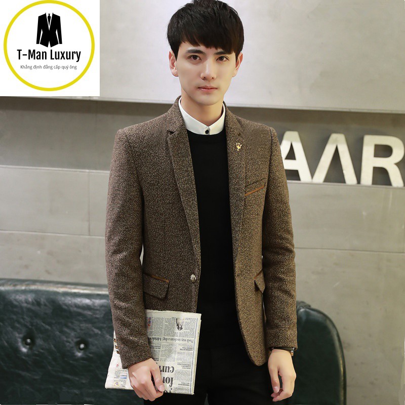 Áo Vest Dạ Nam Cao Cấp Phong Cách Hàn Quốc -Tman Luxury