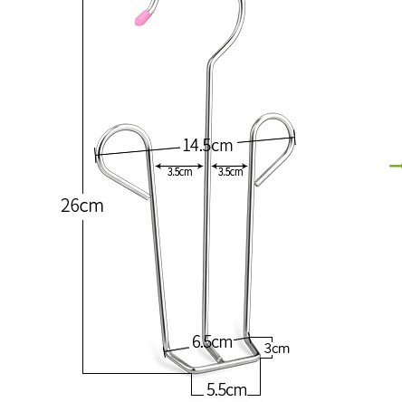 Combo 5 móc phơi giày, phơi dép inox đa năng