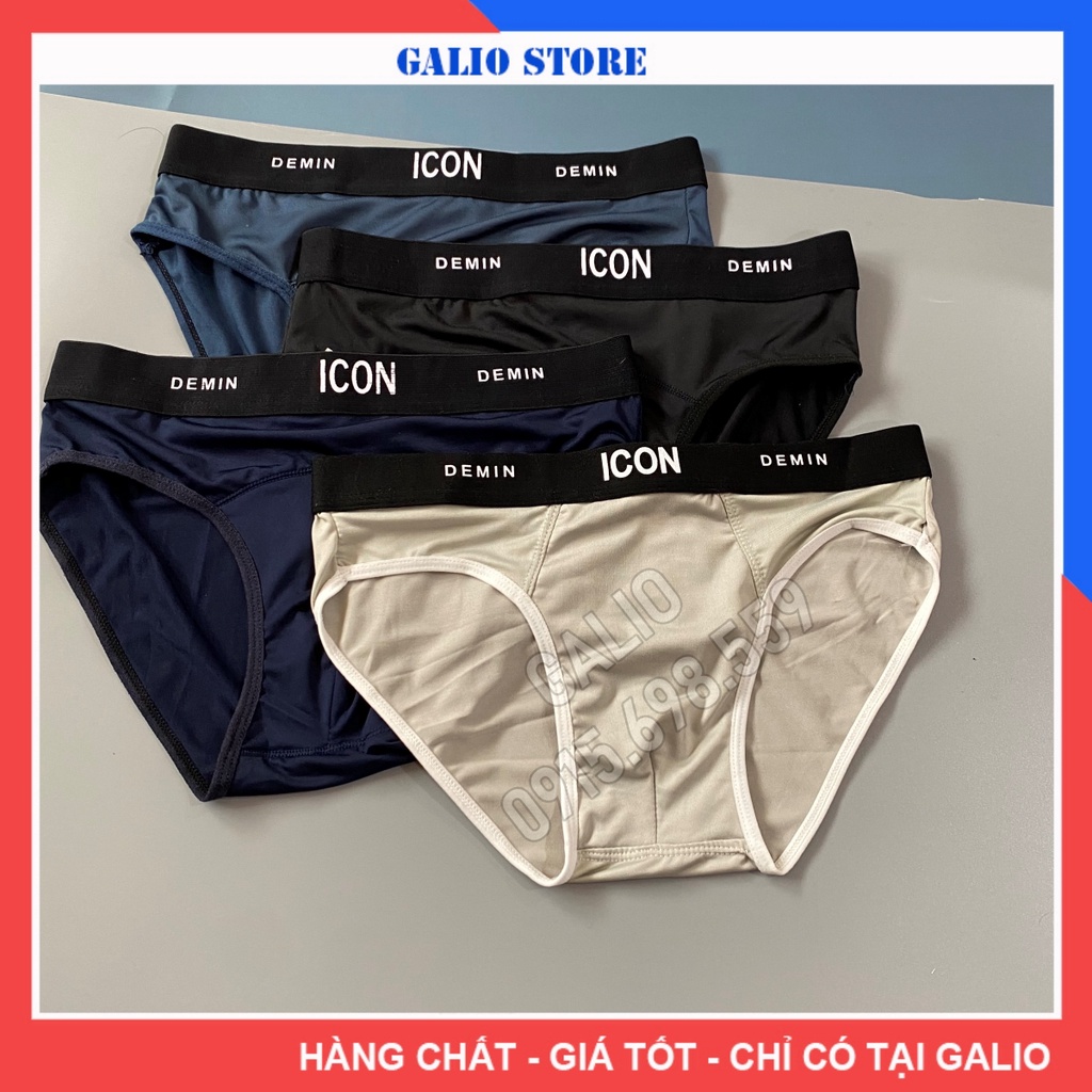 Quần Lót Nam thun lạnh ICON DEMIN Quần Sịp Nam Tam Giác Thun Lạnh ICON - GALIO
