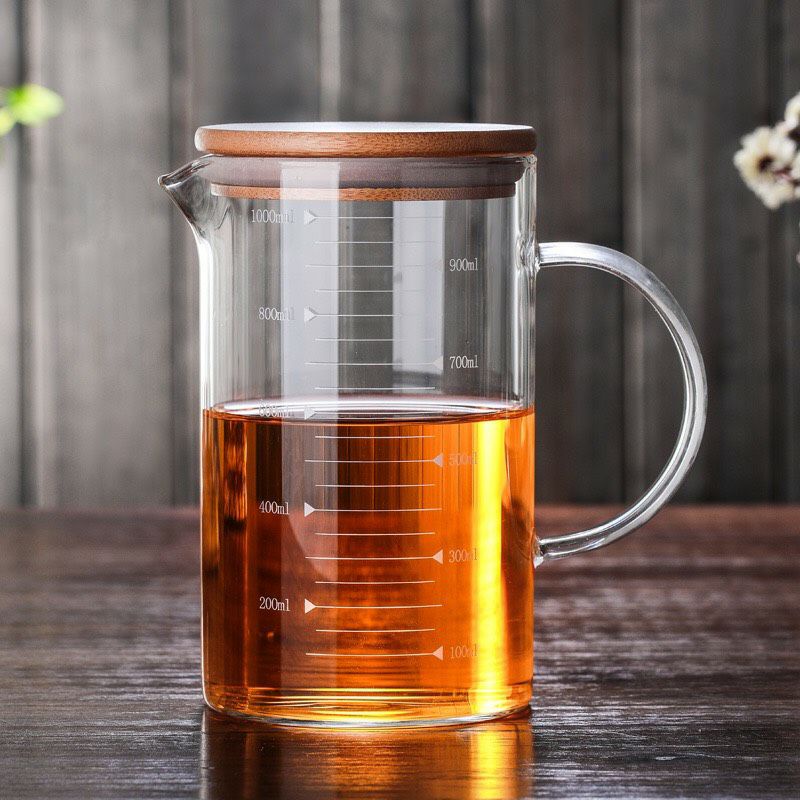 Cốc thủy tinh chịu nhiệt đong ml siêu đẹp _ chất lượng cao