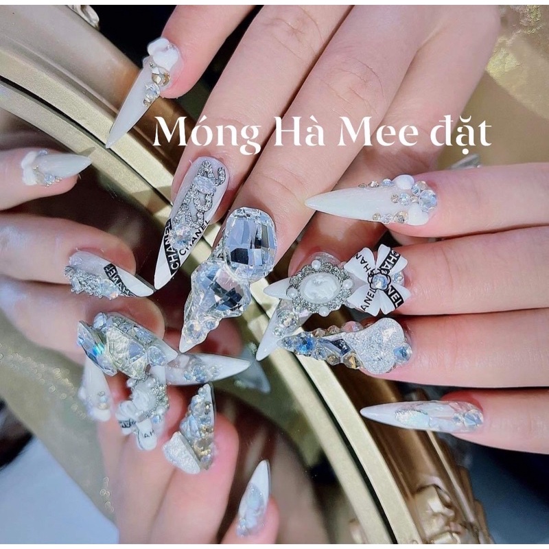 Nơ làm nails  .hoa bột dán stick .phụ kiện ngành nails