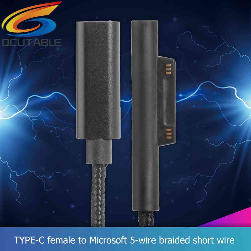 Cáp Sạc 65W PD USB Type C Cho Microsoft Surface Pro 5