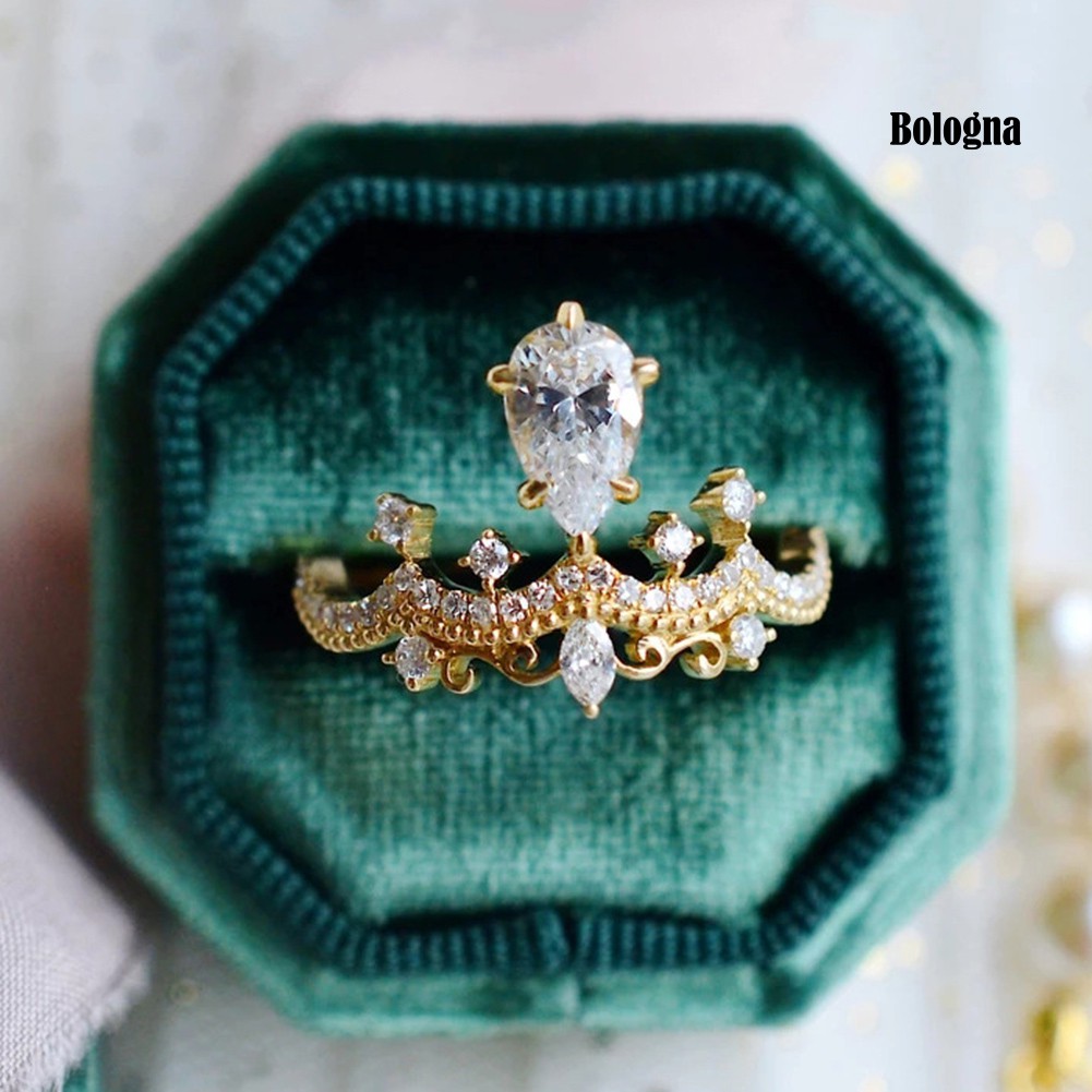 Nhẫn HợP Kim HìNh Vương MiệN ĐíNh Đá Sang TrọNg