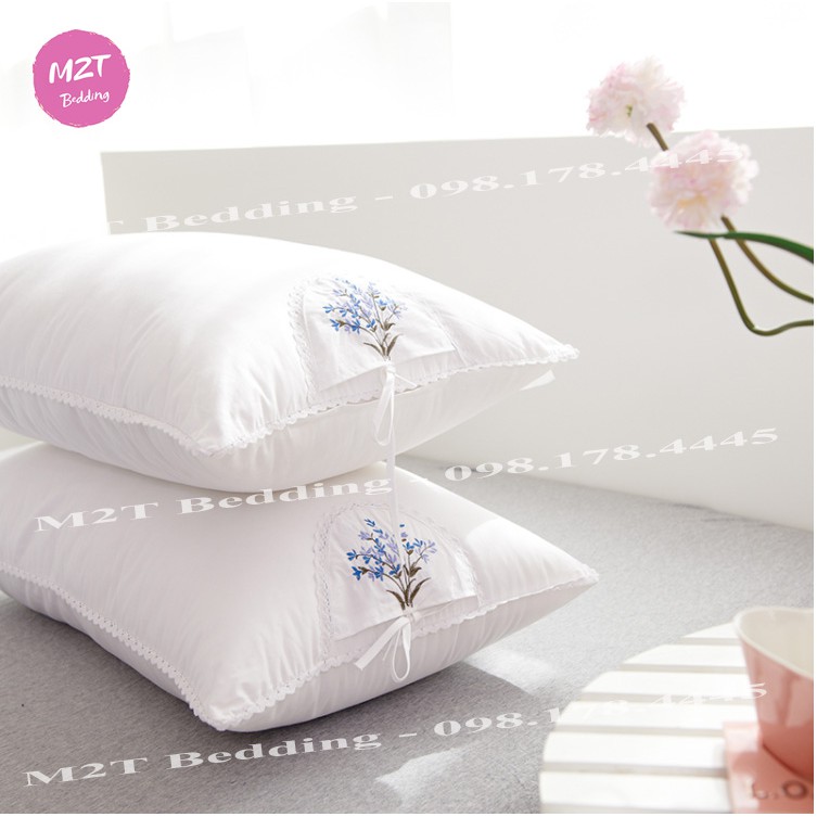 Ruột gối thơm Lavender M2T bedding ruột gối hơi cao cấp kháng khuẩn mềm mại 45x65 cm