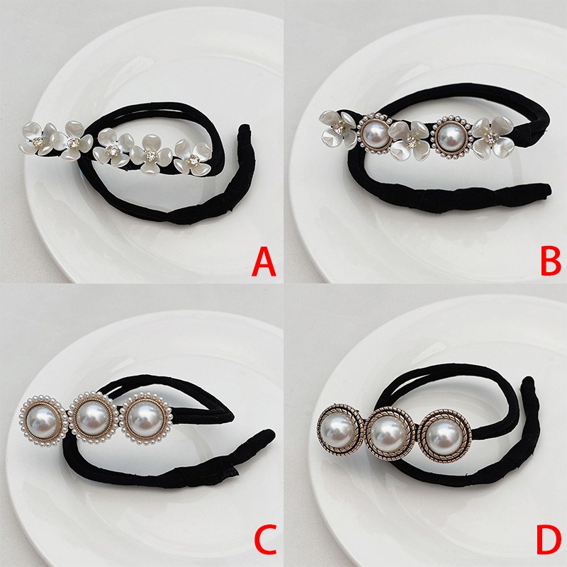 Dây buộc tóc đính ngọc trai giả thời trang xinh xắn