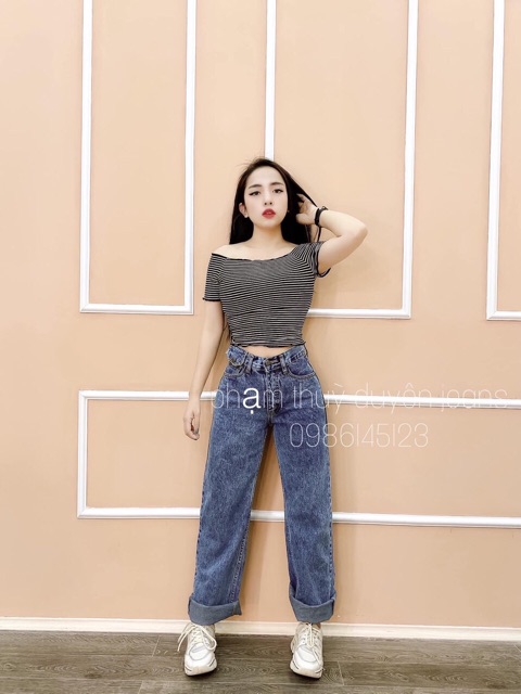 Áo tăm trễ vai dáng croptop