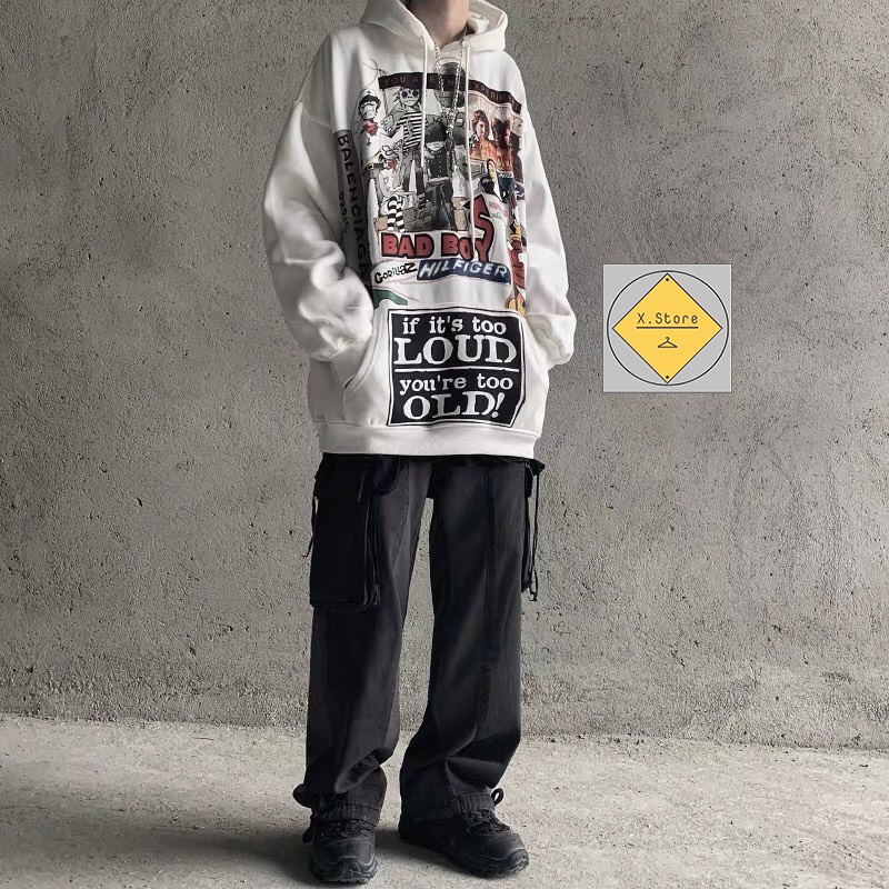 Áo Hoodie Nam Nữ Có Mũ Hoạt Hình Boy Thu Đông Chất Nỉ Ngoại Mềm Mịn Hottrend 2021 Unisex X.Store 862