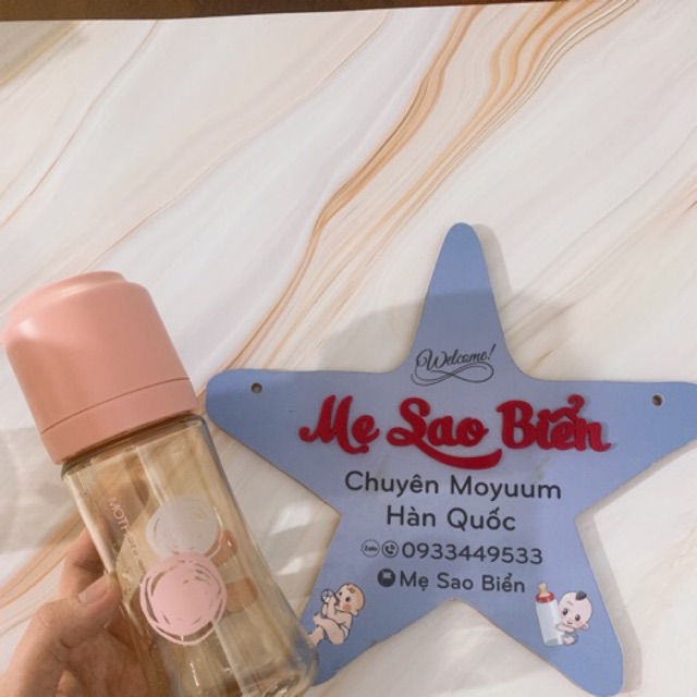 Bình sữa MOTHER - K 180ml/ 280ml nội địa Hàn (Bình tách set - Núm ty 2 van khí)