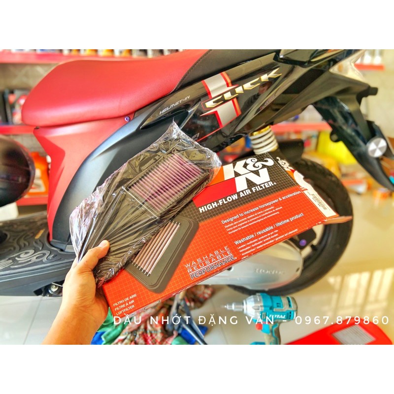 K&N HA-1213 LỌC GIÓ ĐỘ CHO HONDA CLICK / VARIO / PCX / SH MODE / AIR BLADE