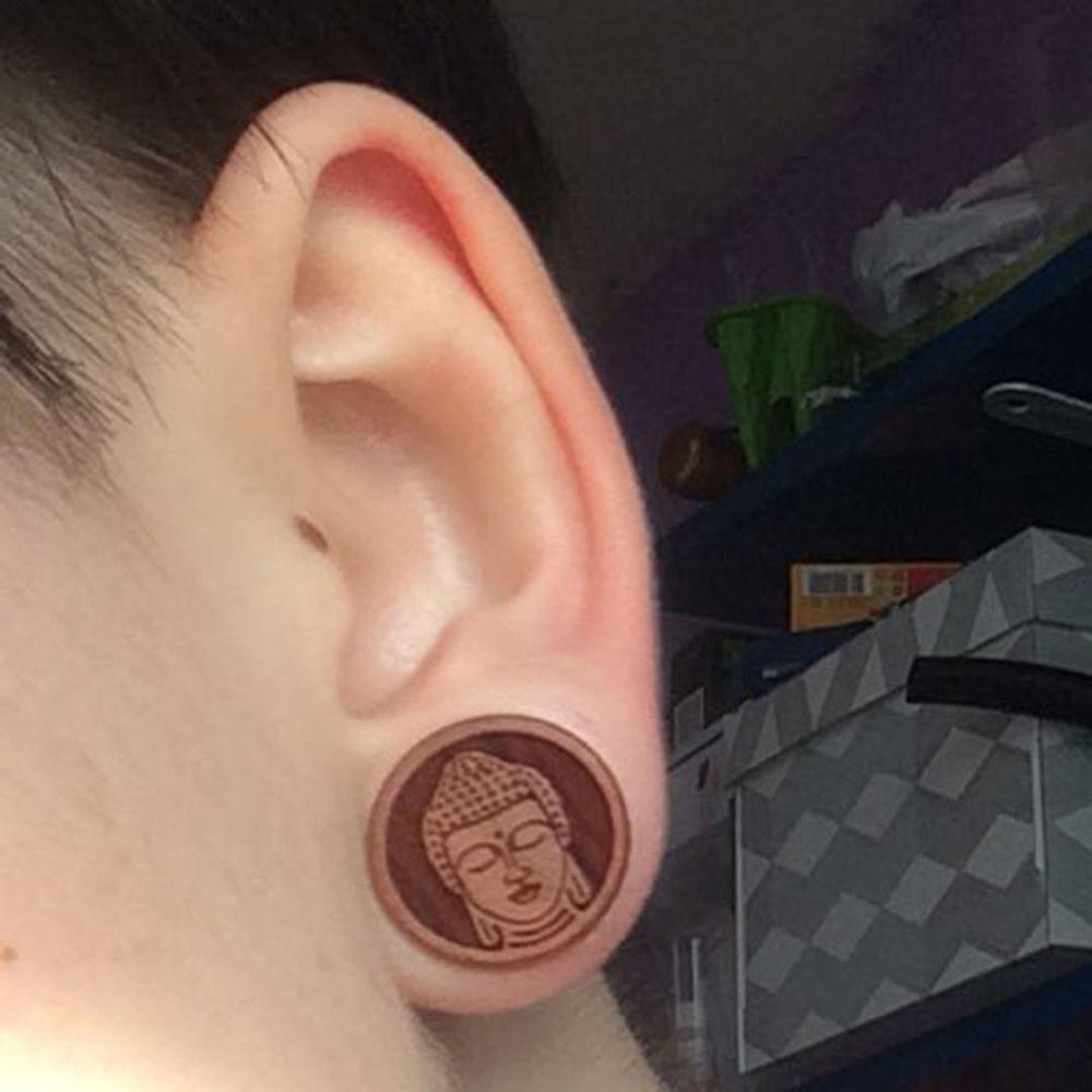 Dụng Cụ Nong Tai Bằng Gỗ Hữu Cơ Chất Lượng Cao 10-20mm