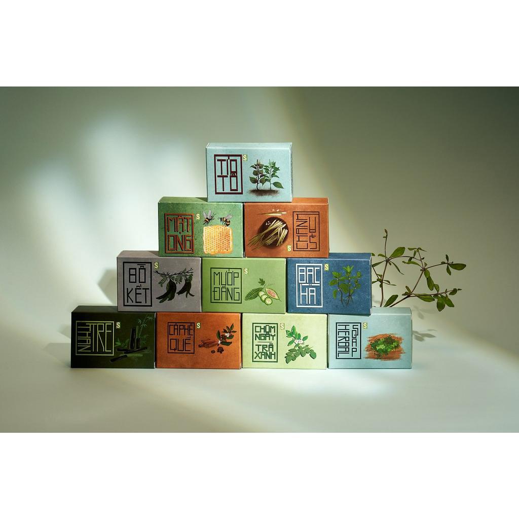 Xà Bông Sinh Dược HTX Sinh Dược Xà Phòng Thảo Dược Bánh 100g