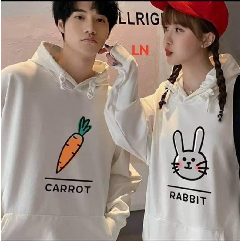 Áo đôi hoodie carot LN11(2chiếc)