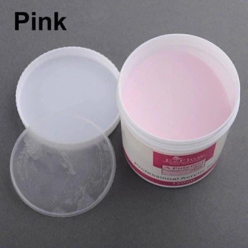 Bột nhúng, ombre móng Ezflow 120ml bột màu Trắng, Clear, Hồng mịn không vón cục - 3 màu white, pink, clear - manh219