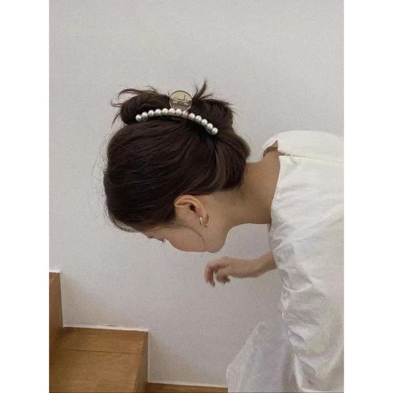 MVP1356 Set 7 kẹp tóc nữ đính hạt trai phong cách Hàn Quốc