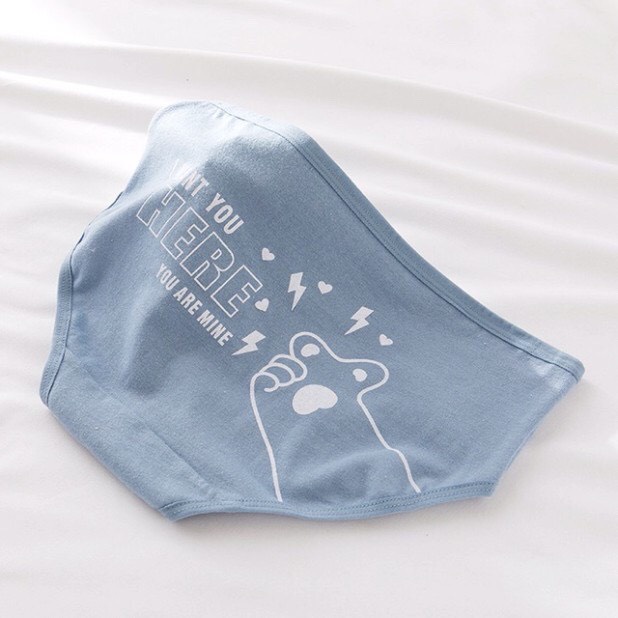 Quần Lót Cotton Nữ Họa Tiết Gấu Xanh Bắc Cực Siêu Cute Chất Liệu Thoáng Mát