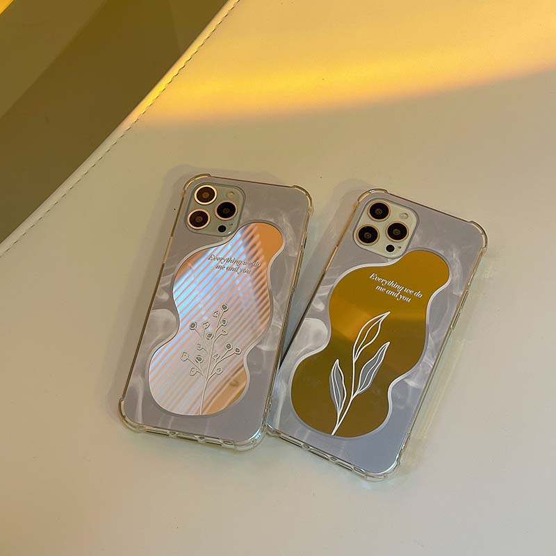 Ốp điện thoại TPU mềm hoa tulip mặt gương chống sốc và bụi thích hợp cho iPhone11 12 13 Pro Max 7 8 Plus X XS XR XSMAX
