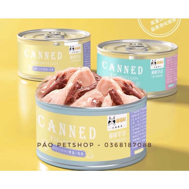 Pate cho mèo CANNED set 12 lon VỊ CÁ