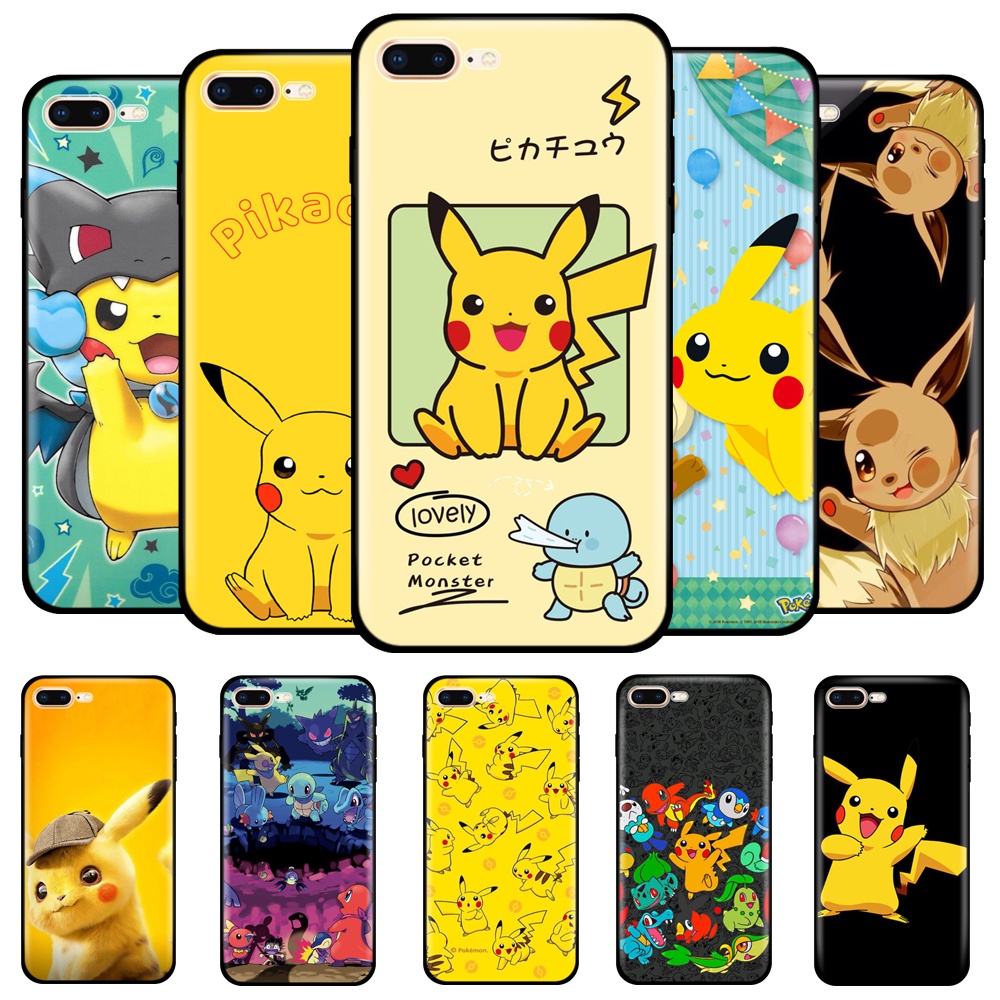 Ốp Điện Thoại Tpu Silicon Mềm Hình Pokemon Pikachu Cho Iphone 5s 5 S SE 2020 2016 6s 6 S 7 8 Plus