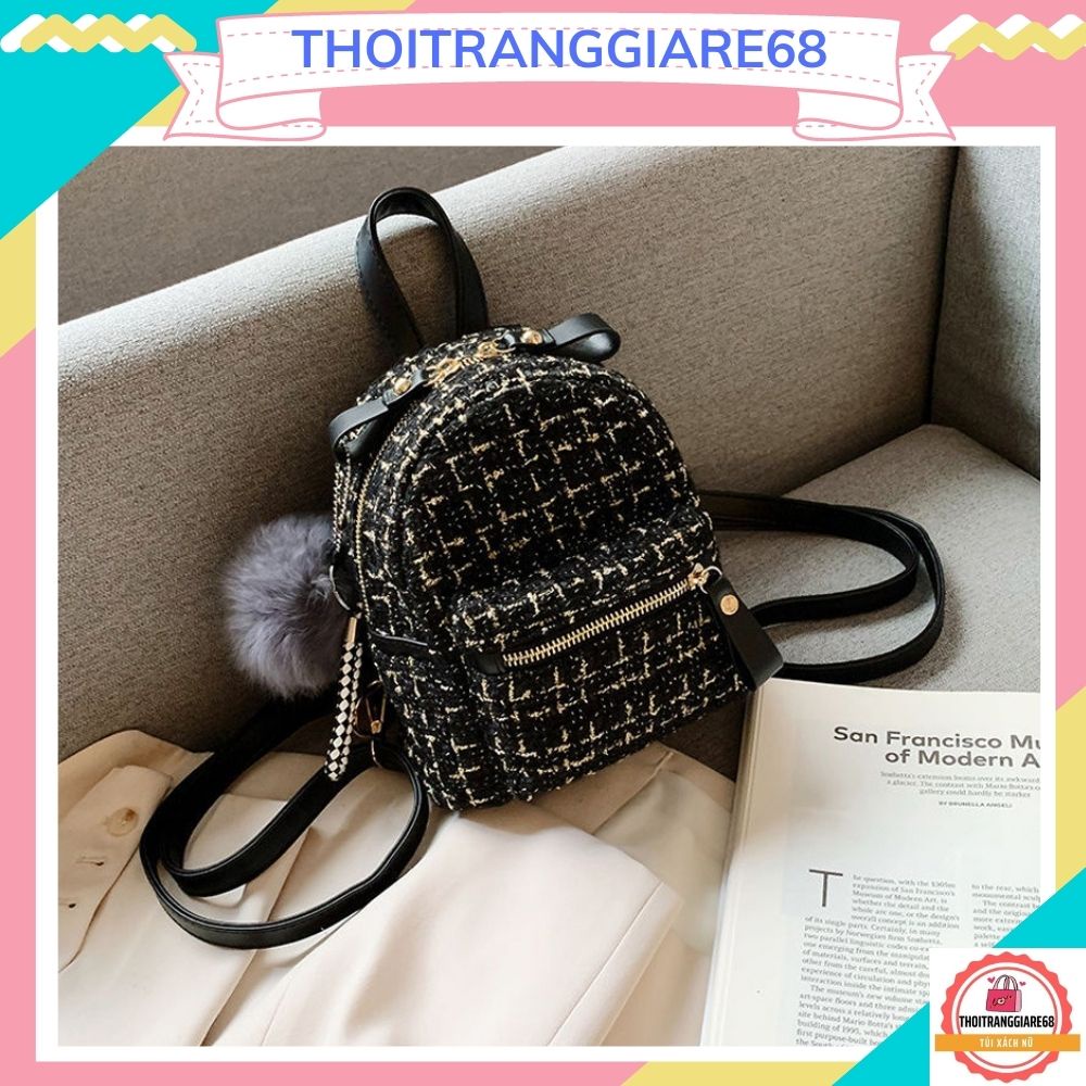 Balo mini thời trang chất liệu da dạ Thoitranggiare68 97